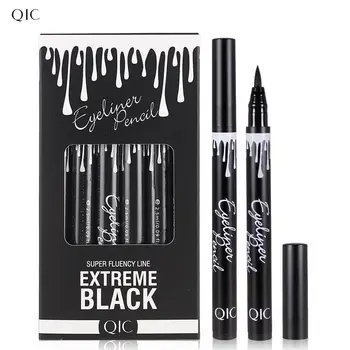 

12PCS QIC Black Eye Liner Make Up Long-lasting Waterproof Liquid Eyeliner Pen Pencil Makeup Cosmetic Tool Q603