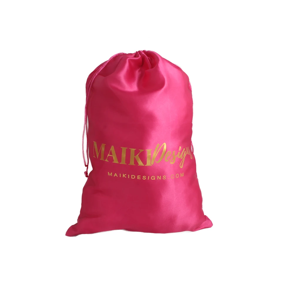 Custom logo printing luxury human hair wig satin packaging bag extend size 28X40cm | Дом и сад