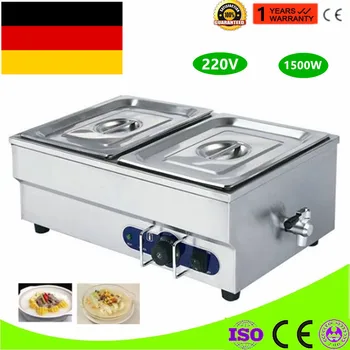 

1500W Stainless Steel Food Bain Marie Commercial Buffet Insulation Deep Soup Stove Food Warmer Machine For Kitchen Appliance