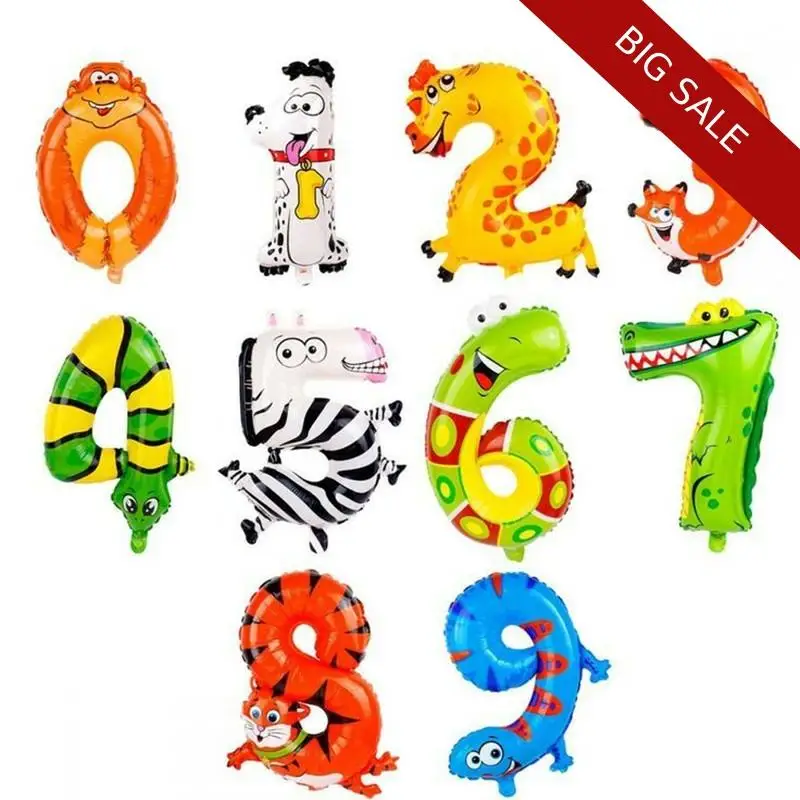 

Number balloon happy birthday toys for children carton gonflable foil party helium balloon anniversaire 2020 new year decoration