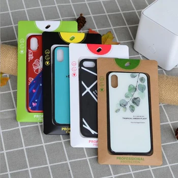 

Big size Universal Mobile Phone Case Package green Paper Retail Packaging Box Pouch for iPhone XS 8 7 plus case Note 5 cover
