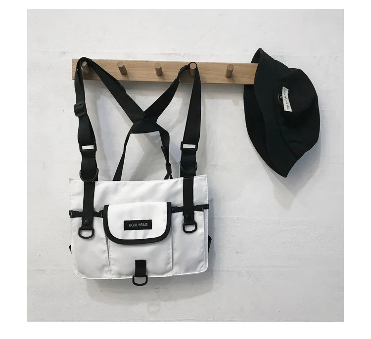 Male Fashion Chest Rig Waist Bag Hip Hop Streetwear Functional Tactical Chest Bag Cross Shoulder Bags Men Kanye Waistcoat