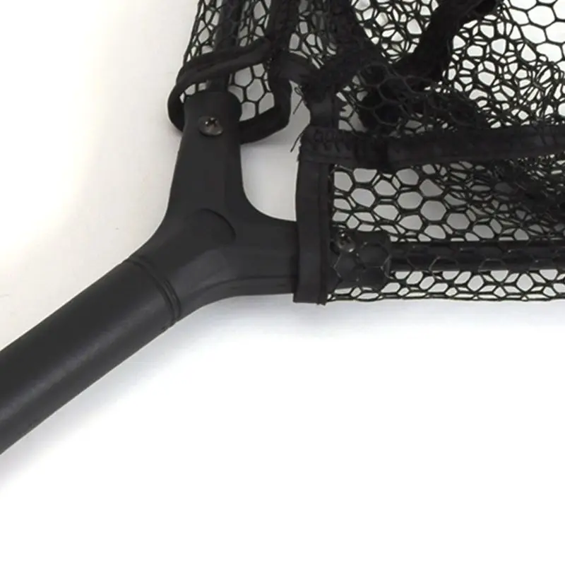

Foldable Black Soft Landing Hand Dip Net ABS Handle Fly Fishing Nets Mesh