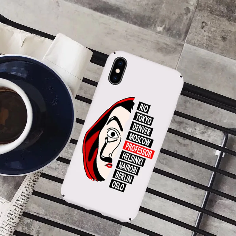 TV Series Money Heist House of Paper Case Silicone Hard PC Phone Cover for IPhone XS Max 8 7 6 8plus XR 10 Coque Fundas