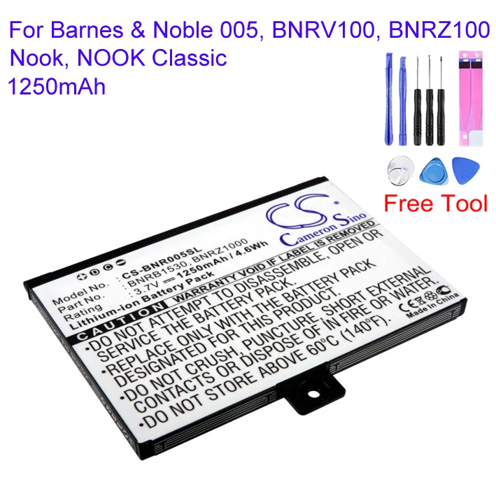 9875521 9BS11GTFF10B3 BNRB1530 BNRB454261 BNRZ1000 для Barnes &amp Noble 005 BNRV100 BNRZ100 Nook классический Аккумулятор