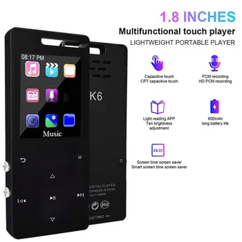 

Original metal Bluetooth MP4 player 8GB Music Player TXT E-book FM Recorder TF Card 1.8-inch Video Player