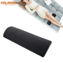 Half Moon Bolster Semi-Roll Pillow Ankle and Knee Support Elevation Back Lumbar Neck Relief  Pain Quality Memory Foam Filling