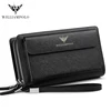 Business Genuine Leather Wallet Long Double Zipper Wrist Men Phone Wallet Purses Cowhide Luxury Brand High Capacity Clutch Bag 1