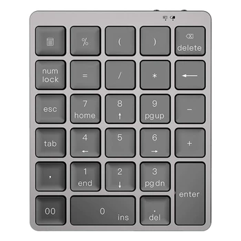 

N960 Bluetooth Keyboard Aluminum 28-Key USB Charging Ultra-Thin Bluetooth Wireless Numeric Keyboard