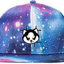Хаски черный застрявший Бейсбол звездное небо шапки унисекс папа Регулируемая шляпа