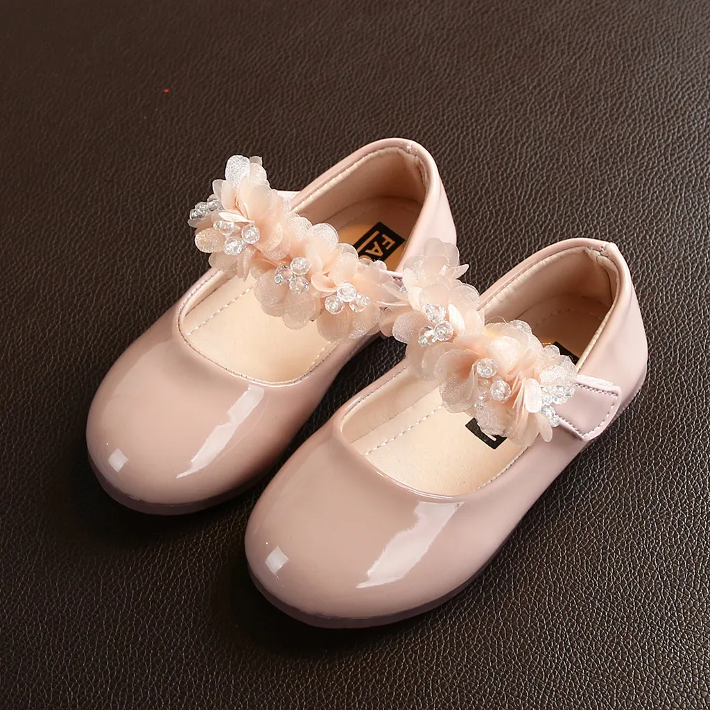 Модная детская обувь для маленьких девочек; кожаная обувь принцессы на плоской подошве с кружевом и кристаллами; кожаная обувь для вечеринок; Танцевальная обувь; одежда для малышей