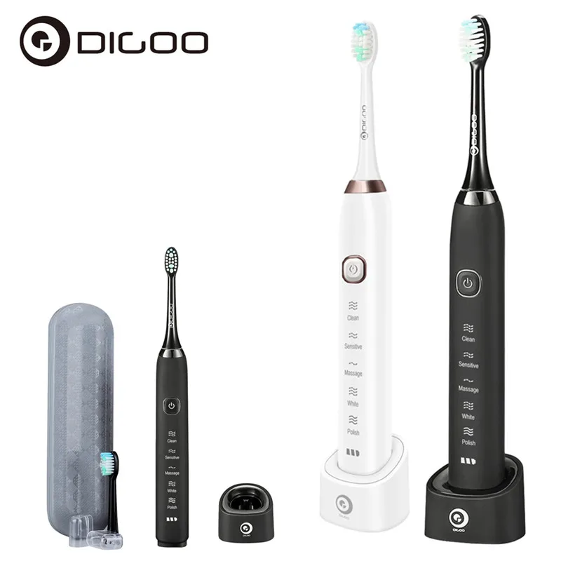 DIGOO YS11 5 Brush Modes Automatic Electric Toothbrush IPX7 Waterproof USB Rechargeable Whitening Oral Health Care Best Gift DIGOO YS11 5 Brush Modes Automatic Electric Toothbrush IPX7 Waterproof USB Rechargeable Whitening Oral Health Care Best Gift