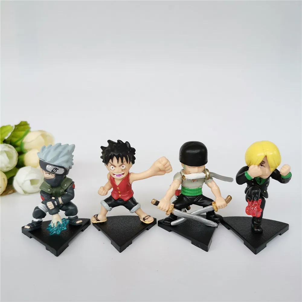 12 шт./компл. Dragon Ball Z одна деталь Наруто мультфильм аниме фигурка Модель Коллекция игрушек Гоку Супер Саске детский подарок