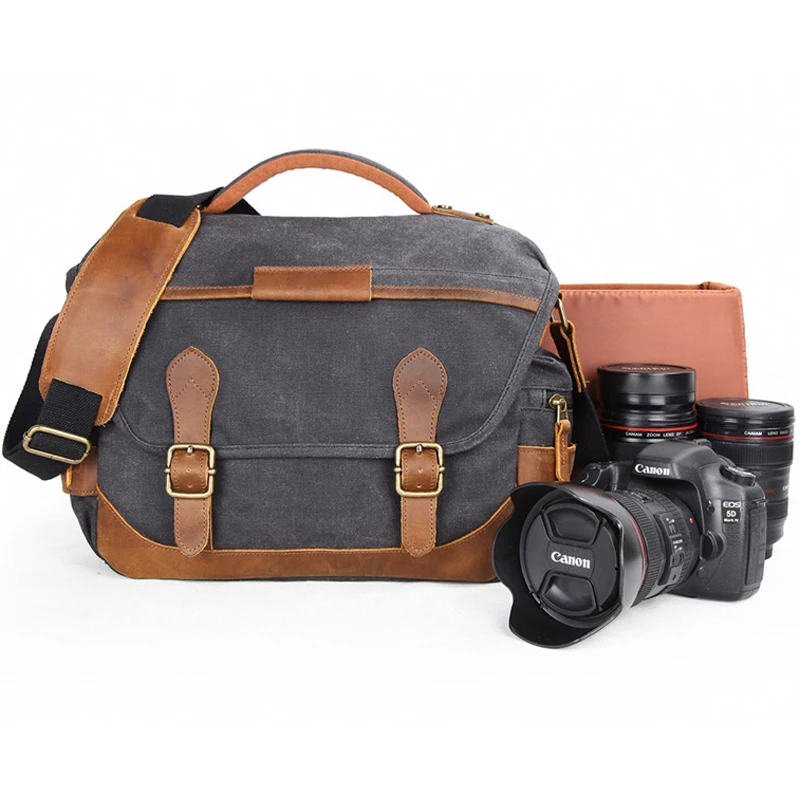 Камера батик Холст Винтаж Ретро водонепроницаемый фотографии плечо Повседневная сумка для мужчин женщин сумка для Canon Nikon sony DSLR