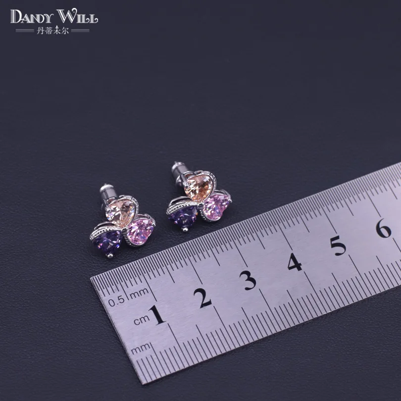 Прекрасный Цветок для женщин девочек вечерние ювелирные изделия с кристаллами набор стерлингового серебра 925 ожерелье серьги набор праздничный подарок