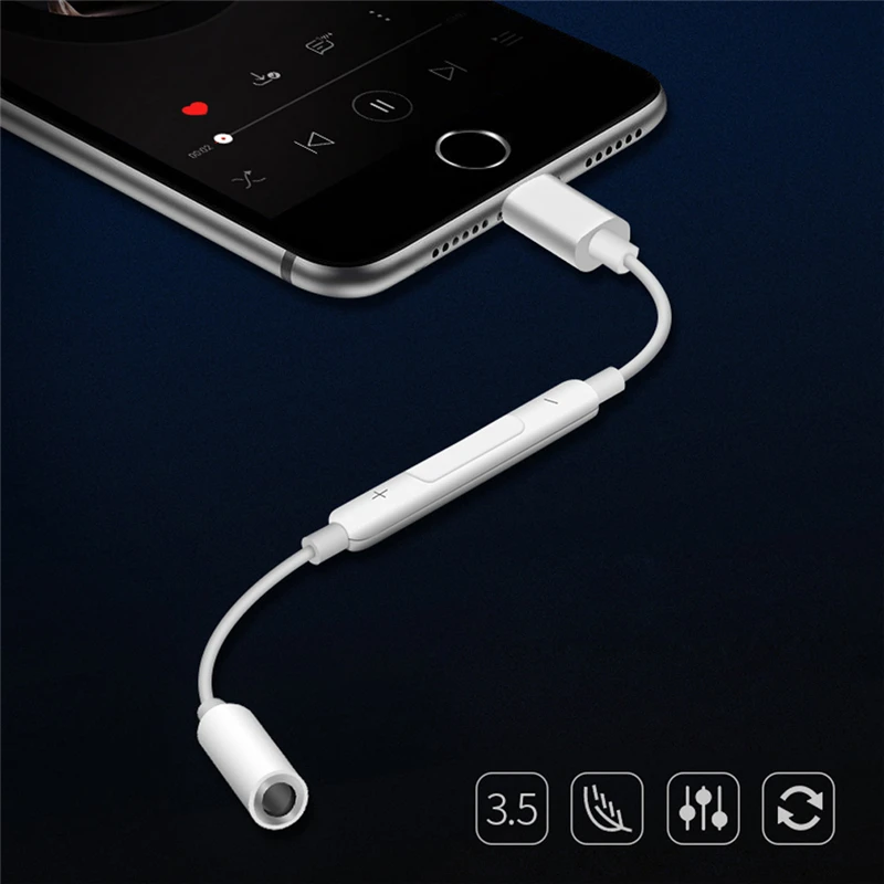 Для IOS 8-контактный 3,5 мм разъем для наушников адаптер Bluetooth аудио вспомогательный конвертер для Apple IPhone XR XS Max 7 8 Plus сплиттер кабель