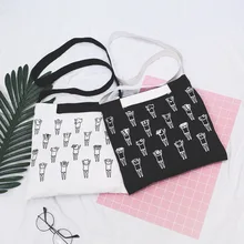 Японский стиль кошка собака серия черный и белый крест-тело руки плечо книги и искусства сумка на плечо холст улица оснастки Один-Sh