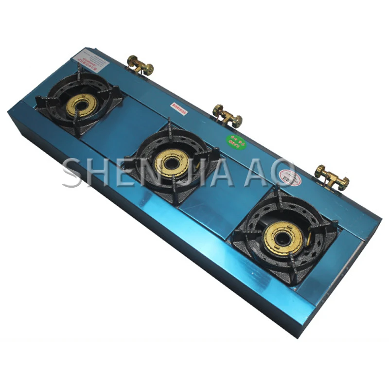 Medium High-Pressure Three-Head Furnace Commercial Desktop Gas Stove Three-Hole Gas Furnace Liquefied Gas Multi-Head Furnace 1PC 6