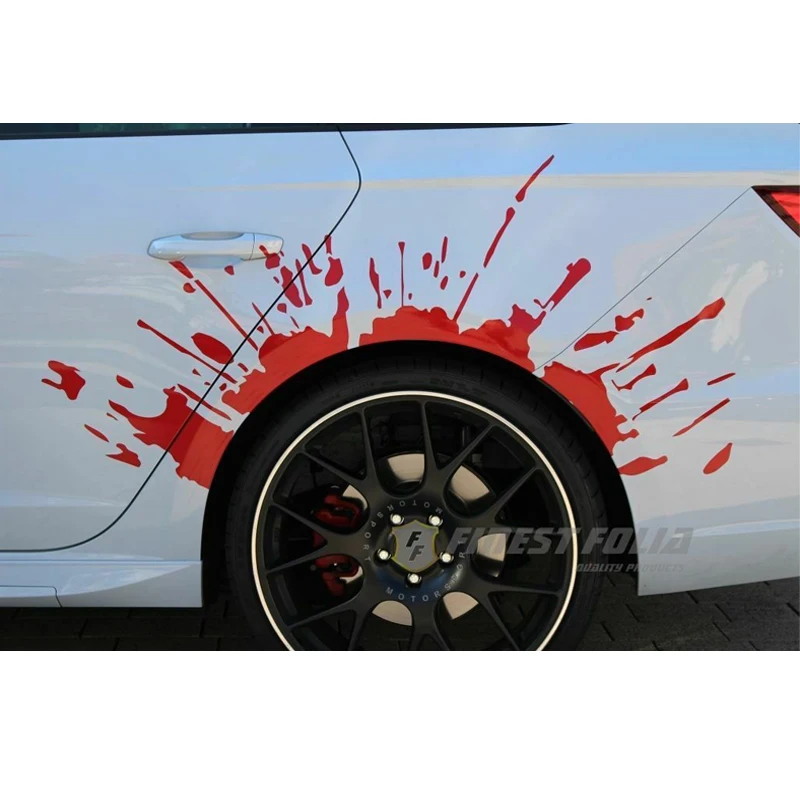 Set of 2 blood splatter foiling wheel arch film Real Bluetooth sticker tuning | Автомобили и мотоциклы
