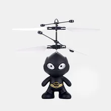 Горячая Распродажа, индукционный автомобиль с дистанционным управлением, двойной режим, ударопрочный, сияющий Супермен, Капитан Америка, Человек-паук, вертолет, игрушка