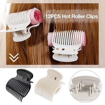 

12Pcs/Set Hair Roller Clips For Curler Claw Clip Replacement Hair Section Styling Tools For Women Girls Salon Splicing Hair Perm
