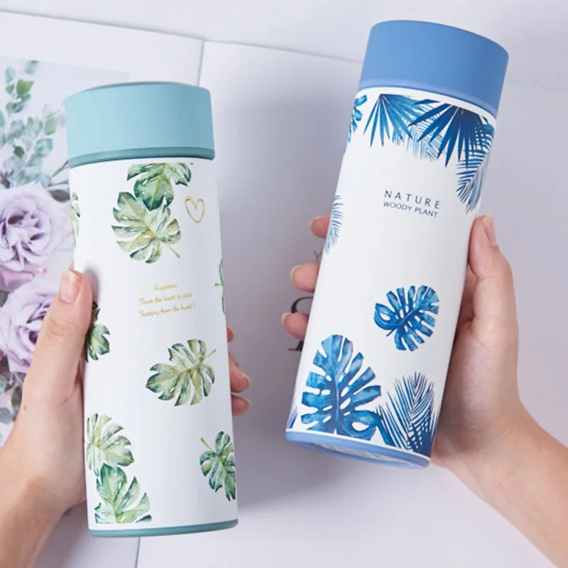 

450ml Travel Thermal Cup Eco-Friendly Fashion Insulated Cup Thermo Stainless Steel Vacuum Flask Portable Water Bottle Termos