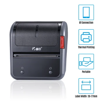 

Portable BT 4.0 80mm Thermal Label Printer Label Maker Sticker Machine with Rechargeable Battery for Store for Android Computer