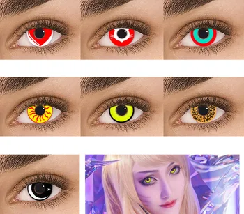 

2020 Cosplay A Variety Of Styles Crazy Halloween Colored Cosplay Contact Lenses
