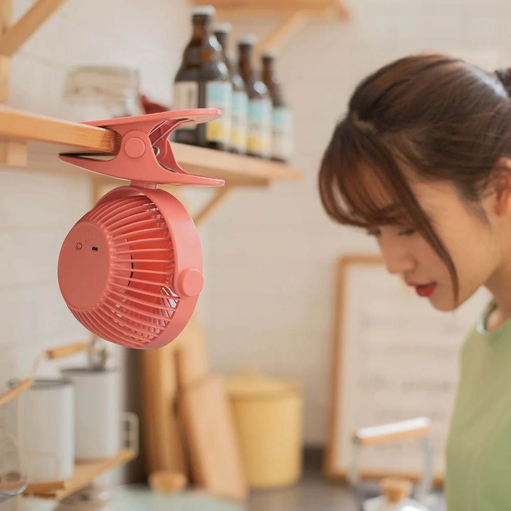 

Clip Mini USB Fan Portable Desktop Students Fans 360 Degree Rotation Electric Fan Rechargeable Office Air Cooler 4 Colors