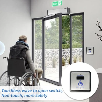 

Olide Touchless Hand Sensor Switch Wave to Open Door Work with Automatic Door Opener
