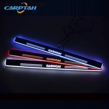 

CARPTAH Trim Pedal Car Exterior Parts LED Door Sill Scuff Plate Pathway Dynamic Streamer light For Nissan Qashqai 2015 2016
