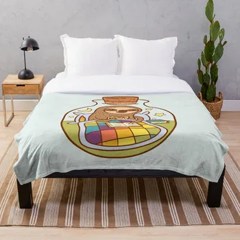 

Sloth in a Bottle Blanket Wool Flannel Plush Blanket Bedspread For office Sherpa Blanket Couch Quilt Cover Travel