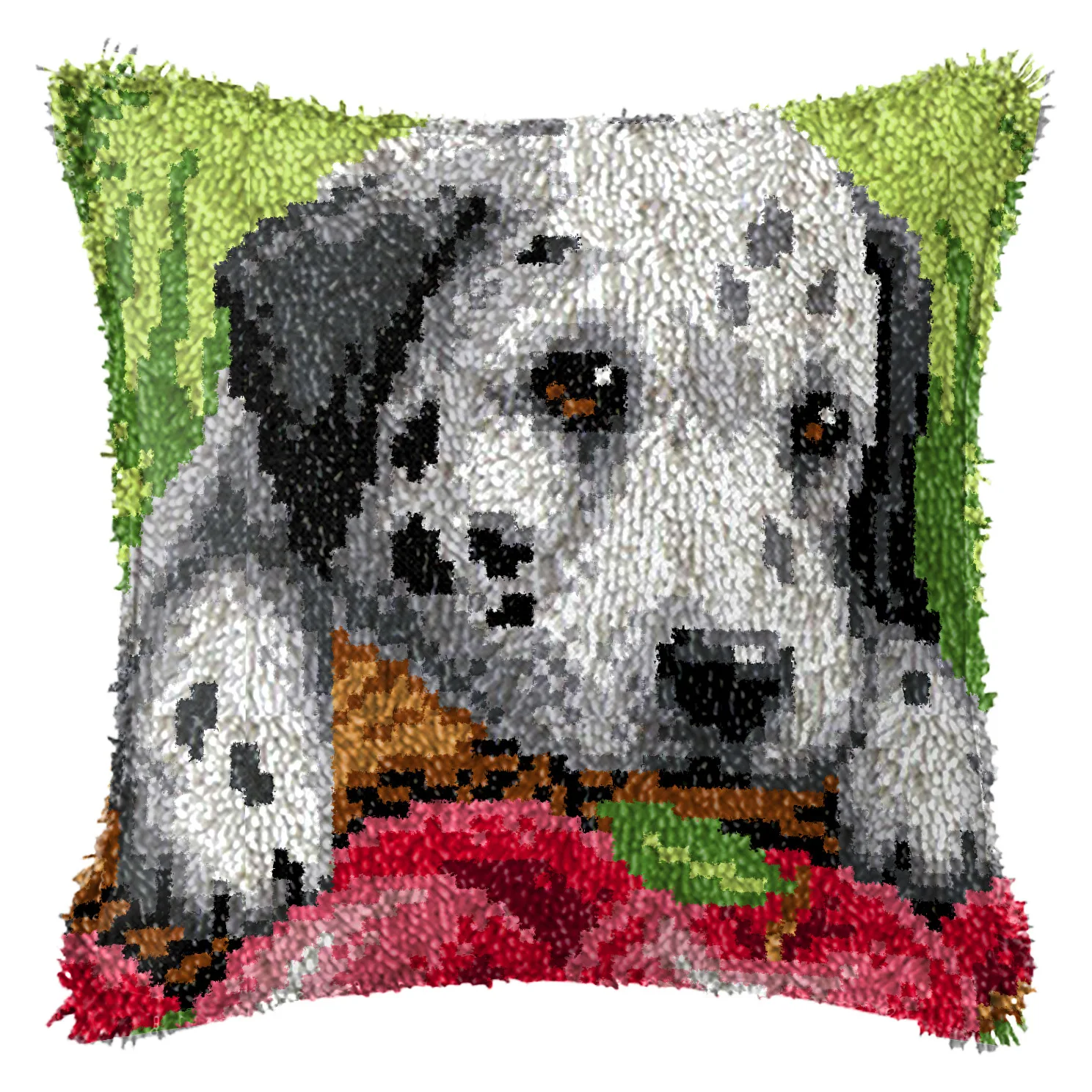 

Animal Dog Series Latch Hook Kits Rug Dogs 3D Embroidery DIY Pillow Segment Embroidery Wool Cross Stitch Carpet Cute Floor Mat