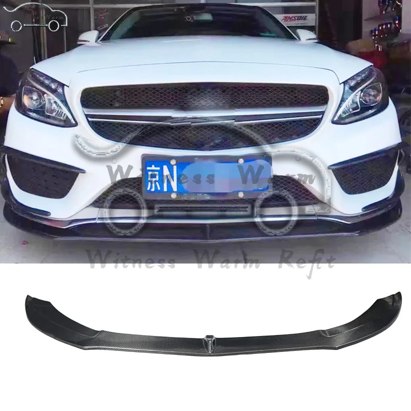 W205 Diffuser Carbon Fiber Front Bumper Lip Diffuser Splitter Voor