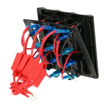 

12V-24V Waterproof 6-Gang Toggle Switch Panel With Fuse LED Indicators DIY