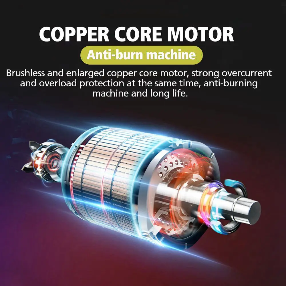 125/100mm 4 Speed Brushless Electric Angle Grinder Cordless DIY Woodworking Power Tool Grinding Machine For 18V Makita Battery