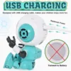 Smart Talking Robot Toy DIY USB Electric Toy Colorful LED Eyes Intelligent Robots Gifts Toys For Children 4