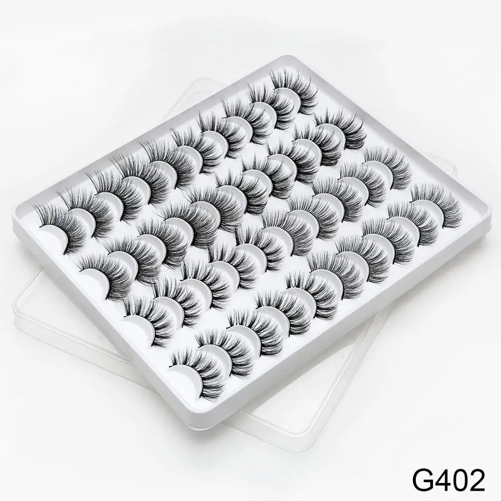 G402 SEXYSHEEP 5/20 пар 3D норковые накладные ресницы натуральные длинные накладные ресницы Объемные Накладные ресницы Макияж Наращивание ресниц - Цвет: G402