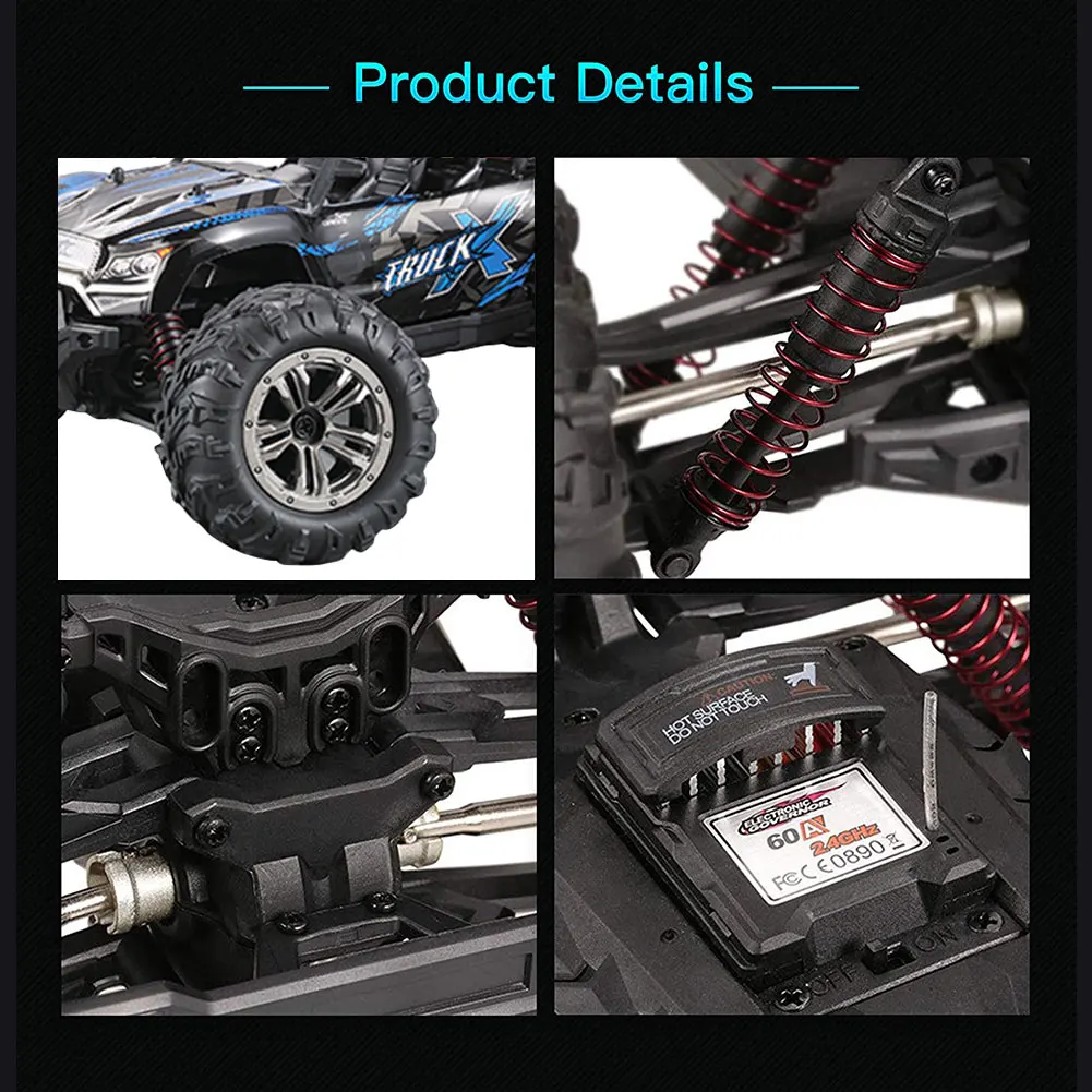 Pokich RC автомобиль внедорожный электрический пульт дистанционного управления внедорожный монстр грузовик 1:16 масштаб 2,4 ГГц 4WD Быстрый подарок на день рождения