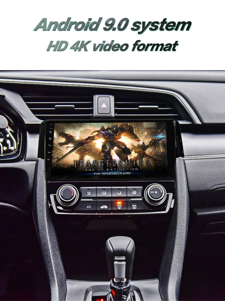 4G Lte Android 9,0 gps Мультимедийная навигационная система для Honda Civic- лет автомобильный dvd-плеер Подушка монитор подголовник радио