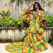 Самые популярные Kente Ткань высокого качества Африканский принт хлопок Анкара Гарантированная мягкая Батик Ткань 6 ярдов/шт для шитья