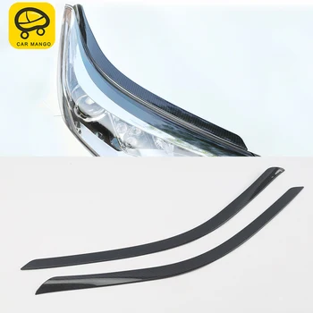 

CARMANGO for Toyota C-HR 2018 2019 Auto Car Styling Front Light Lamp Chrome Cover Trim Frame Sticker Exterior Accessories