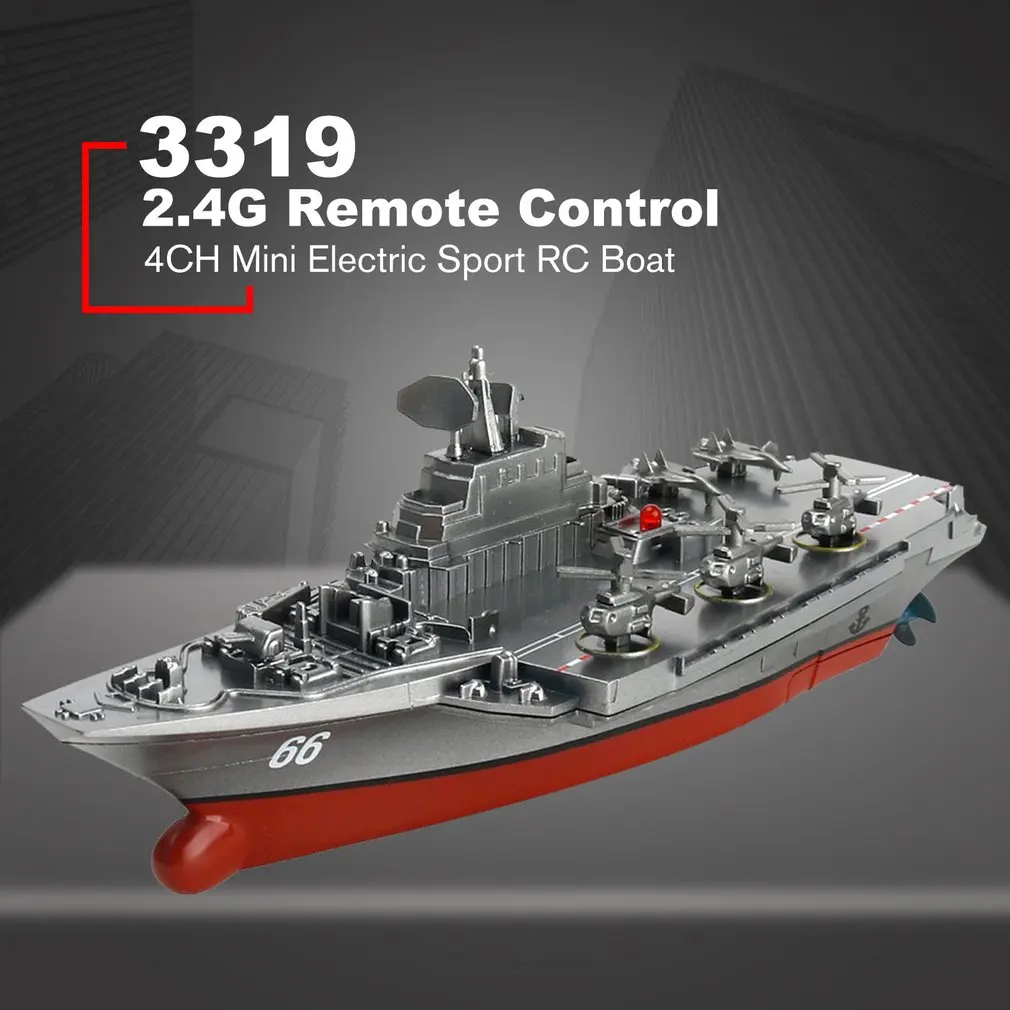 2,4G RC пульт дистанционного управления Управление лодка игрушки 4 канала двойного двигателя операции корабль Micro RC Лодка Радио Управление светодиодный корабль самолет Лодка мальчик игрушка в подарок