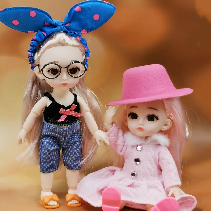 16cm-Mini-Dolls-with-Clothes-Fashion-Girl-DIY-Dressup-Doll-Toy