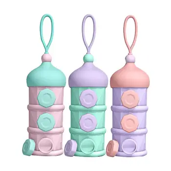 

1Set Portable 3 Layer Container Milk Power Storage Dispenser Box Large Capacity for Kids Babies Feeding Mixture Bottle
