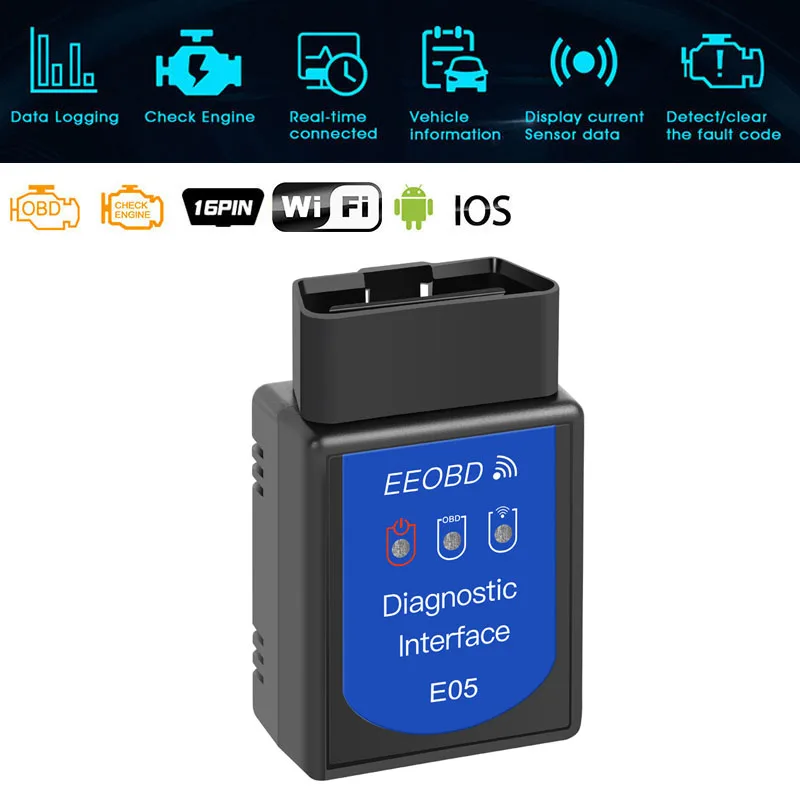 Wi-Fi ELM327 OBD2 сканер для VW Passat Golf Jetta Tiguan Touran пленка АТИ-радиация Polo Lavida Bora Android IOS Windows OBD Автомобильный диагностический инструмент
