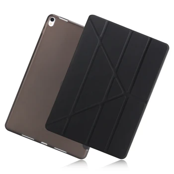 

Sleep Holder Stand Desktop Anti-fall Soft TPU Foldable Protective Case Anti Scratch Smart Wakeup Cover For IPad Pro 9.7/10.5