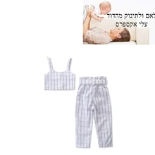 Летний костюм детский клетчатый костюм клетчатый комплект из 2 предметов для девочек