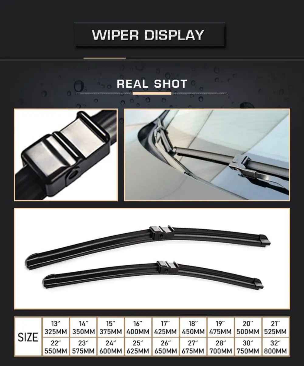 Wiper Front Rear Wiper Blades For VW Golf Plus 521 2009 2010 2011 2012 2013 2014 Windshield Windscreen Front Window 28"+28"+14" rain x wiper blades