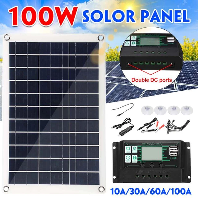 Kit Panneau solaire Flexible 100W 12V Double DC 12V et 5V